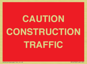 CAUTION CONSTRUCTION TRAFFIC